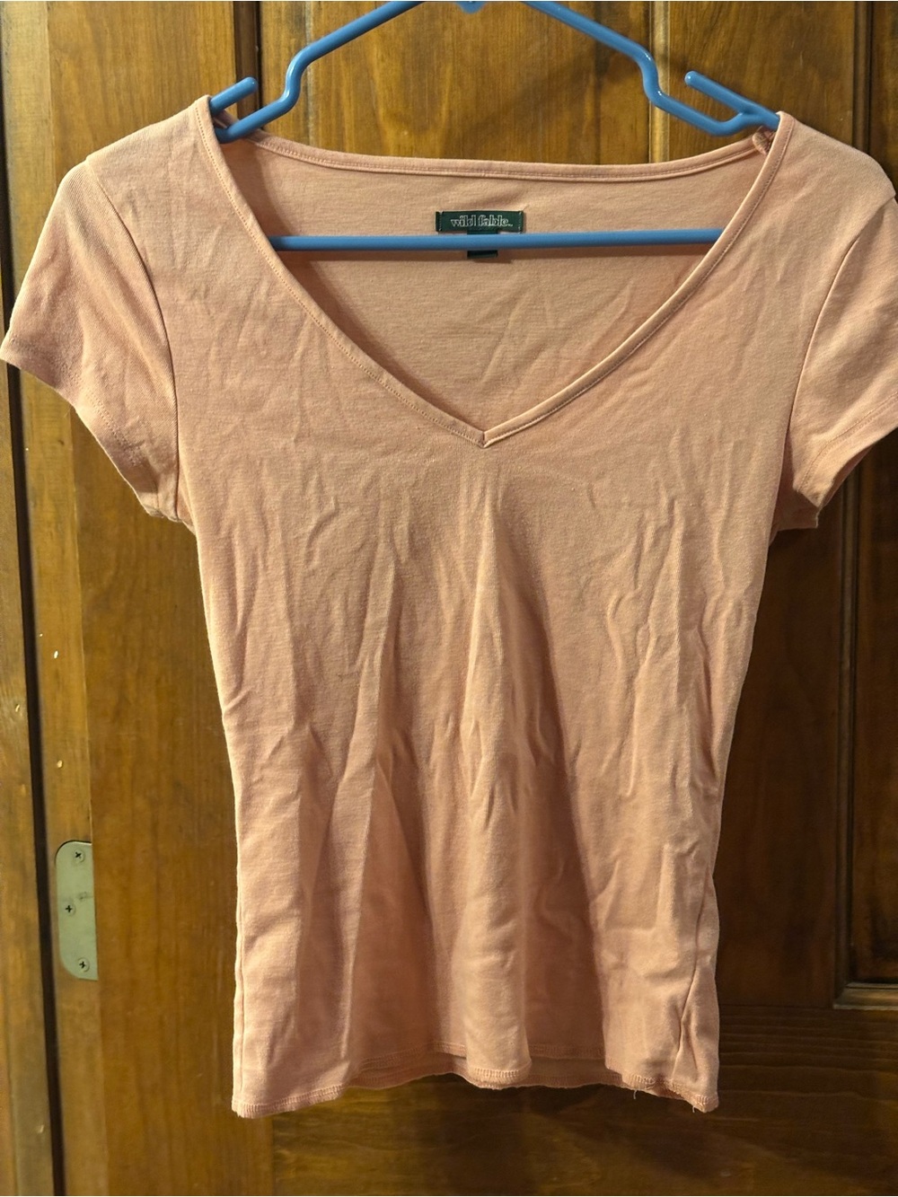 wild fable Peach V-Neck Short Sleeve Tee